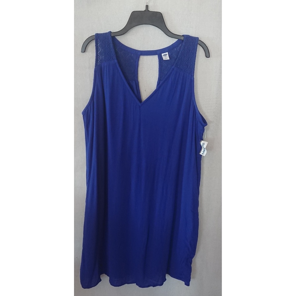 Flowing Blue Embroidered Old Navy Dress
